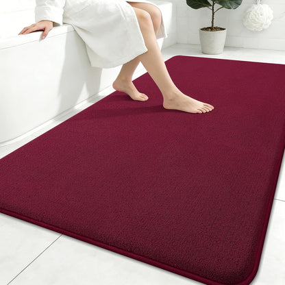 Memory Foam Bath Mat 30x20, Extra Soft Absorbent Bathroom Rugs - Colors B