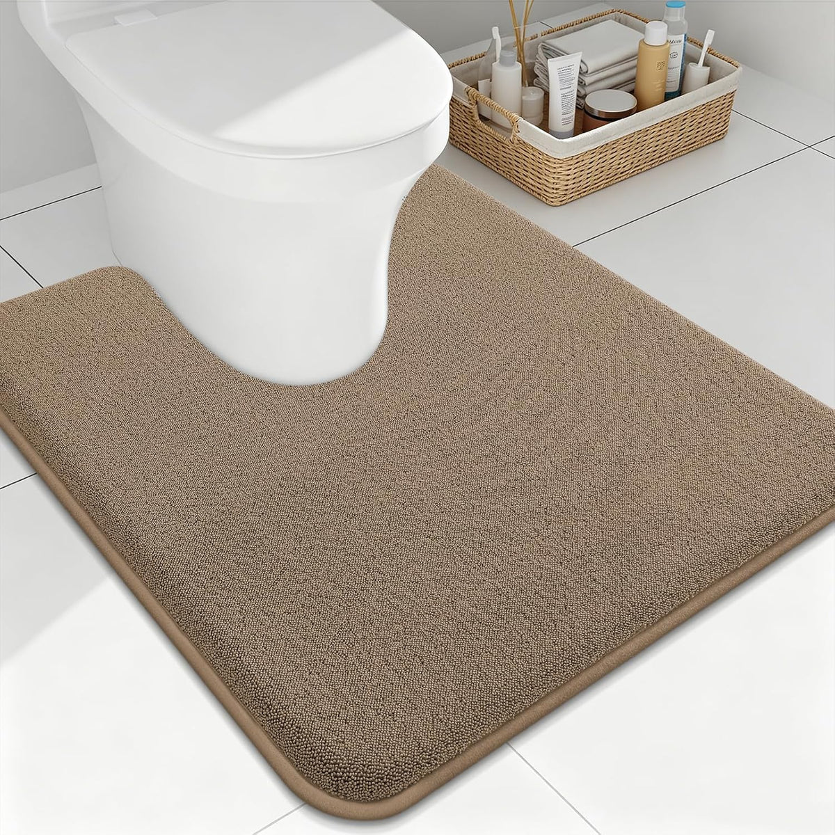 Memory Foam Bath Mat 30x20, Extra Soft Absorbent Bathroom Rugs - Colors B