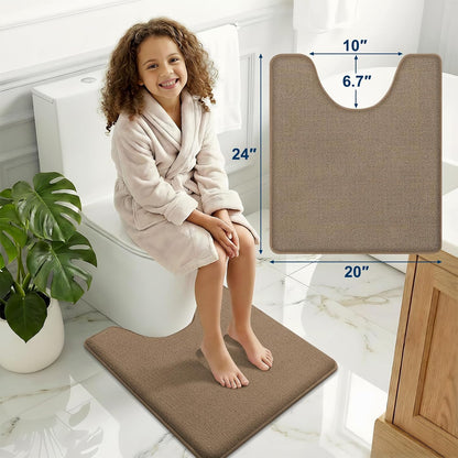 Memory Foam Bath Mat 30x20, Extra Soft Absorbent Bathroom Rugs - Colors B