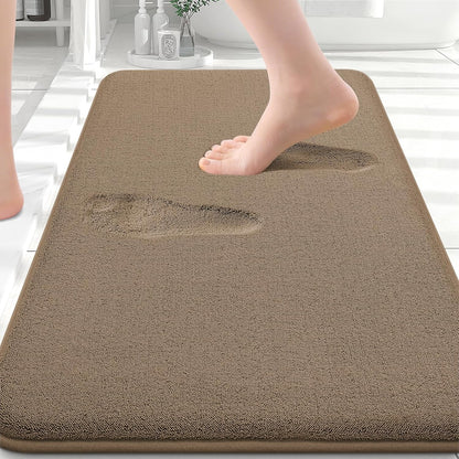 Memory Foam Bath Mat 30x20, Extra Soft Absorbent Bathroom Rugs - Colors B