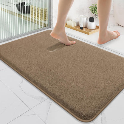 Memory Foam Bath Mat 30x20, Extra Soft Absorbent Bathroom Rugs - Colors B