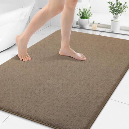 Memory Foam Bath Mat 30x20, Extra Soft Absorbent Bathroom Rugs - Colors B