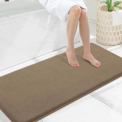 Memory Foam Bath Mat 30x20, Extra Soft Absorbent Bathroom Rugs - Colors B