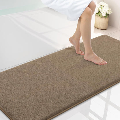 Memory Foam Bath Mat 30x20, Extra Soft Absorbent Bathroom Rugs - Colors B