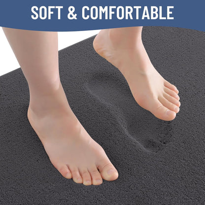 Memory Foam Bath Mat 30x20, Extra Soft Absorbent Bathroom Rugs - Colors B