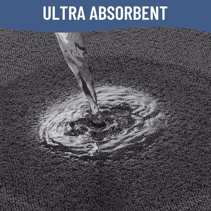 Memory Foam Bath Mat 30x20, Extra Soft Absorbent Bathroom Rugs - Colors B