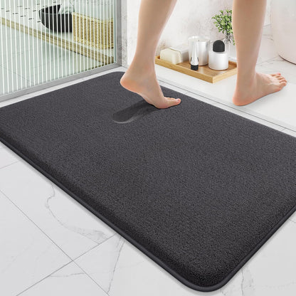Memory Foam Bath Mat 30x20, Extra Soft Absorbent Bathroom Rugs - Colors B