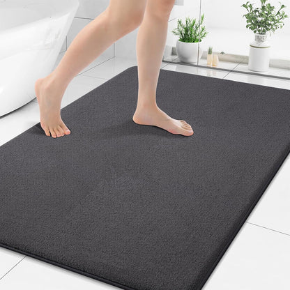Memory Foam Bath Mat 30x20, Extra Soft Absorbent Bathroom Rugs - Colors B