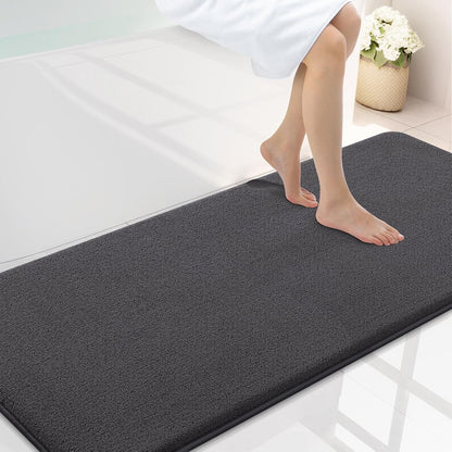 Memory Foam Bath Mat 30x20, Extra Soft Absorbent Bathroom Rugs - Colors B