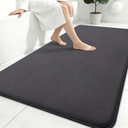 Memory Foam Bath Mat 30x20, Extra Soft Absorbent Bathroom Rugs - Colors B