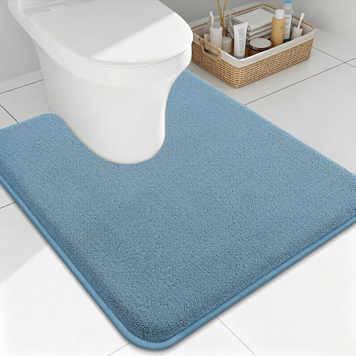Memory Foam Bath Mat 30x20, Extra Soft Absorbent Bathroom Rugs - Colors B