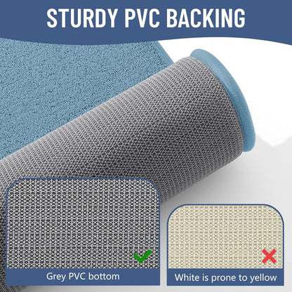 Memory Foam Bath Mat 30x20, Extra Soft Absorbent Bathroom Rugs - Colors B
