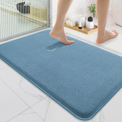 Memory Foam Bath Mat 30x20, Extra Soft Absorbent Bathroom Rugs - Colors B