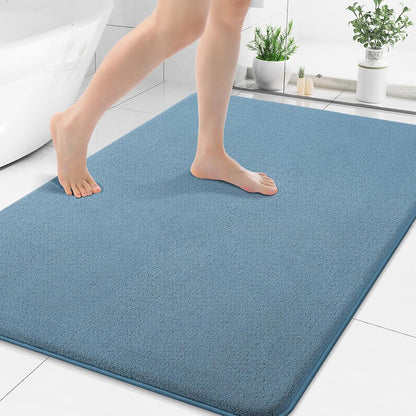 Memory Foam Bath Mat 30x20, Extra Soft Absorbent Bathroom Rugs - Colors B