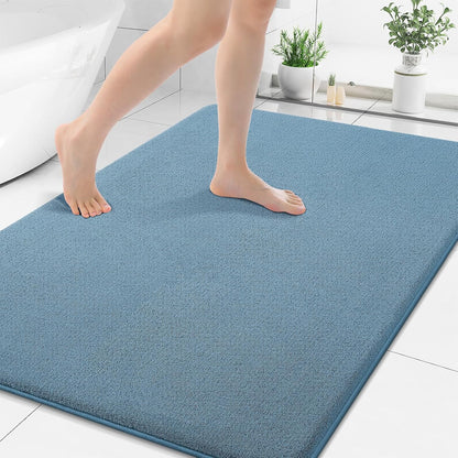 Memory Foam Bath Mat 30x20, Extra Soft Absorbent Bathroom Rugs - Colors B