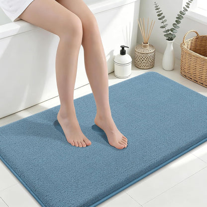 Memory Foam Bath Mat 30x20, Extra Soft Absorbent Bathroom Rugs - Colors B