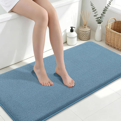 Memory Foam Bath Mat 30x20, Extra Soft Absorbent Bathroom Rugs - Colors B