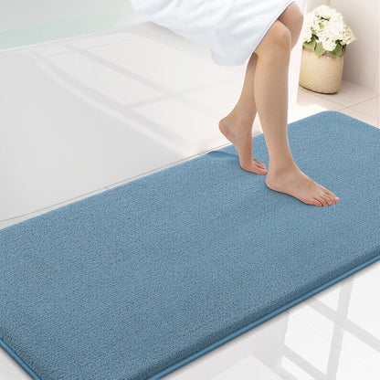 Memory Foam Bath Mat 30x20, Extra Soft Absorbent Bathroom Rugs - Colors B