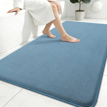 Memory Foam Bath Mat 30x20, Extra Soft Absorbent Bathroom Rugs - Colors B