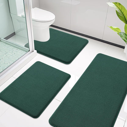 Memory Foam Bath Mat 30x20, Extra Soft Absorbent Bathroom Rugs - Colors B