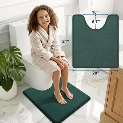 Memory Foam Bath Mat 30x20, Extra Soft Absorbent Bathroom Rugs - Colors B