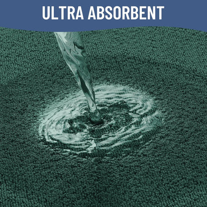 Memory Foam Bath Mat 30x20, Extra Soft Absorbent Bathroom Rugs - Colors B