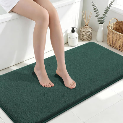Memory Foam Bath Mat 30x20, Extra Soft Absorbent Bathroom Rugs - Colors B