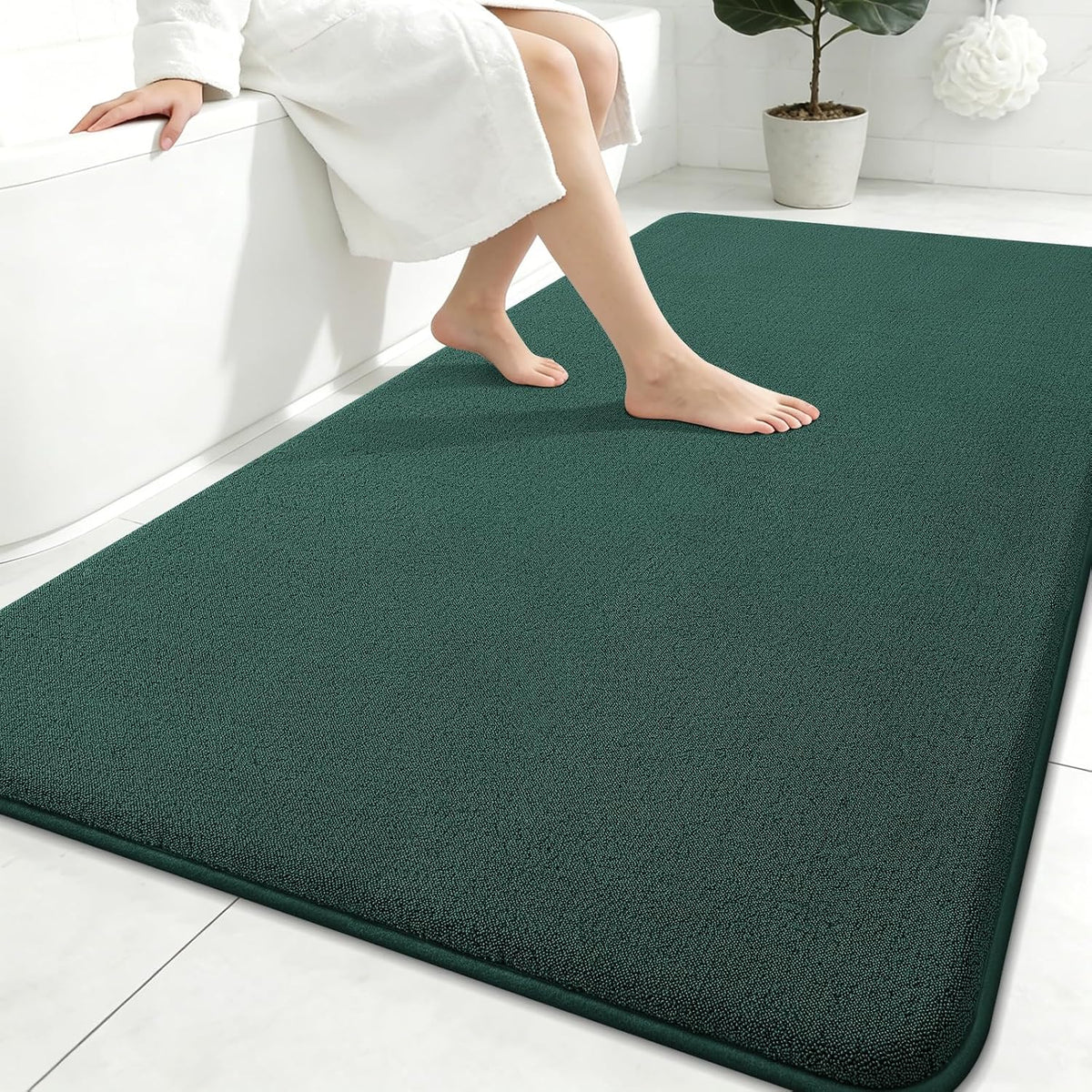 Memory Foam Bath Mat 30x20, Extra Soft Absorbent Bathroom Rugs - Colors B