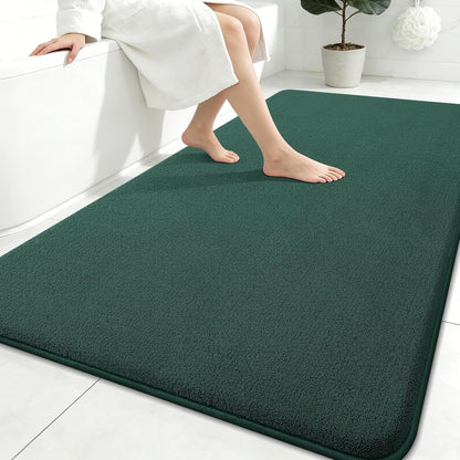 Memory Foam Bath Mat 30x20, Extra Soft Absorbent Bathroom Rugs - Colors B