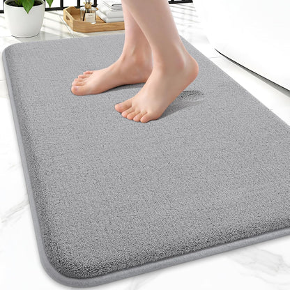 Memory Foam Bath Mat 30x20, Extra Soft Absorbent Bathroom Rugs - Colors B