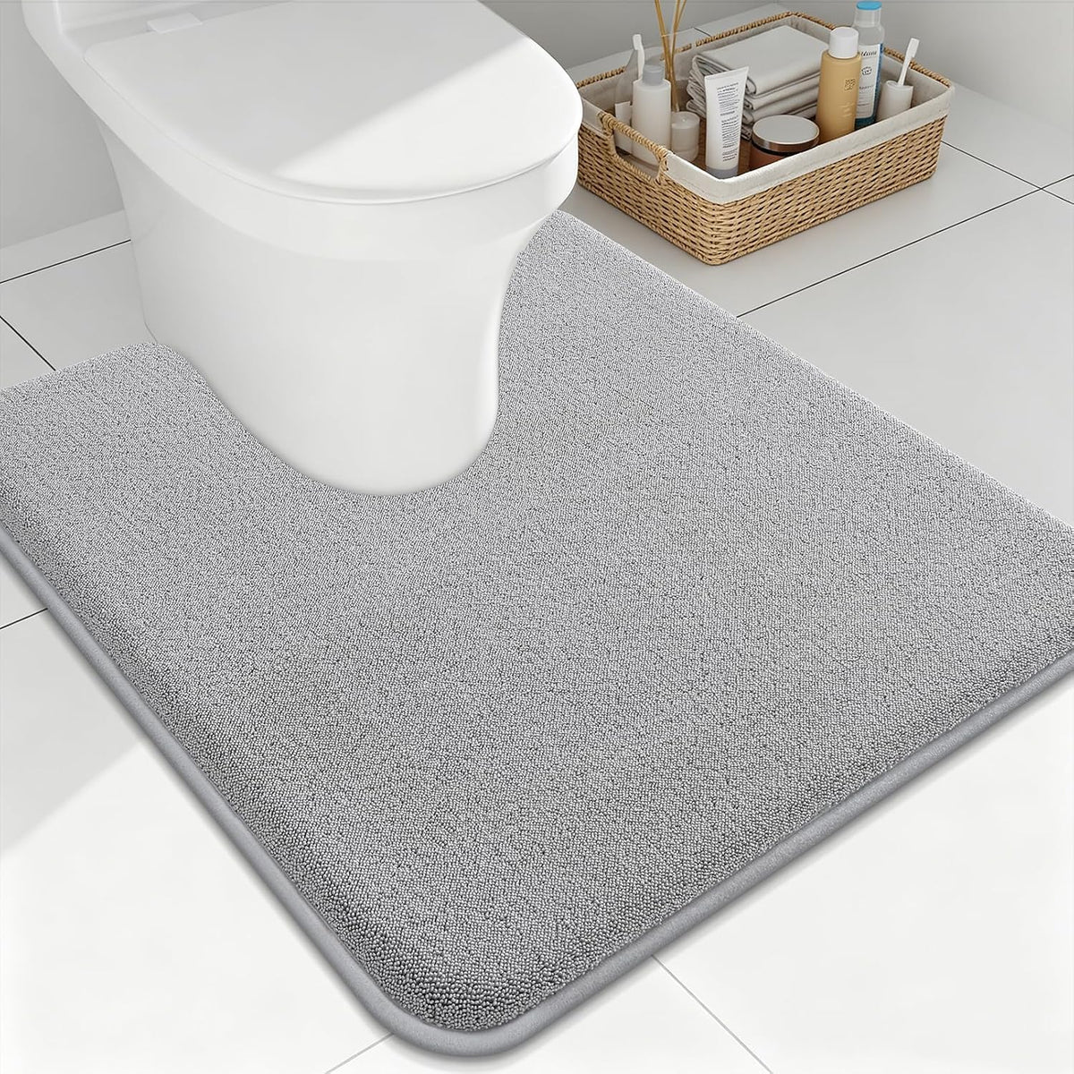 Memory Foam Bath Mat 30x20, Extra Soft Absorbent Bathroom Rugs - Colors B