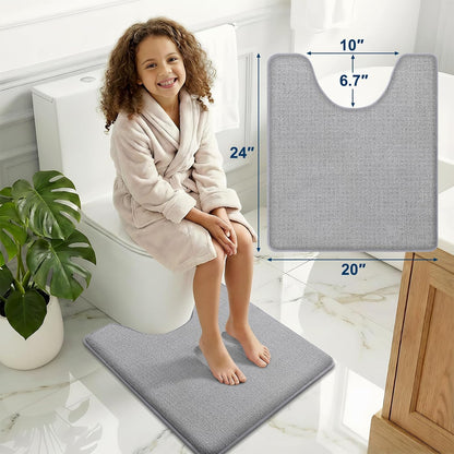 Memory Foam Bath Mat 30x20, Extra Soft Absorbent Bathroom Rugs - Colors B