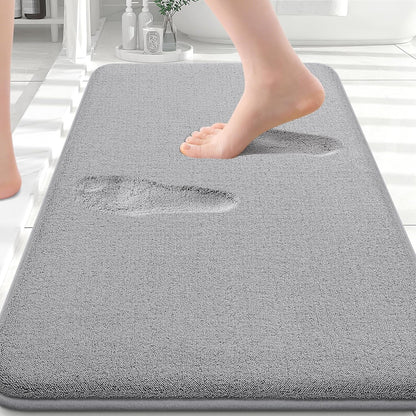 Memory Foam Bath Mat 30x20, Extra Soft Absorbent Bathroom Rugs - Colors B