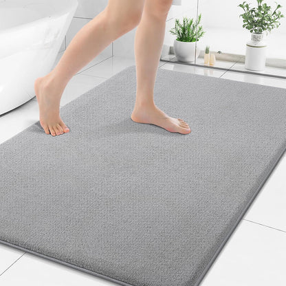 Memory Foam Bath Mat 30x20, Extra Soft Absorbent Bathroom Rugs - Colors B