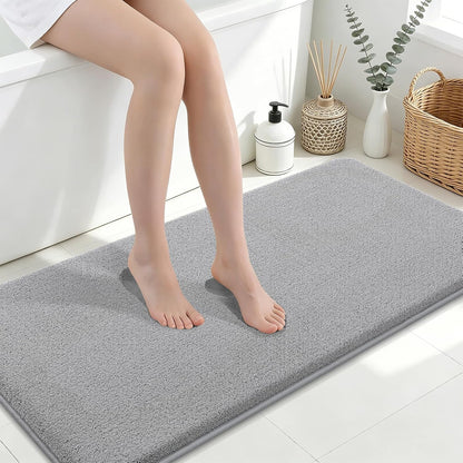 Memory Foam Bath Mat 30x20, Extra Soft Absorbent Bathroom Rugs - Colors B