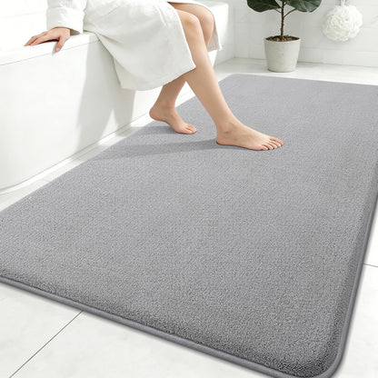 Memory Foam Bath Mat 30x20, Extra Soft Absorbent Bathroom Rugs - Colors B