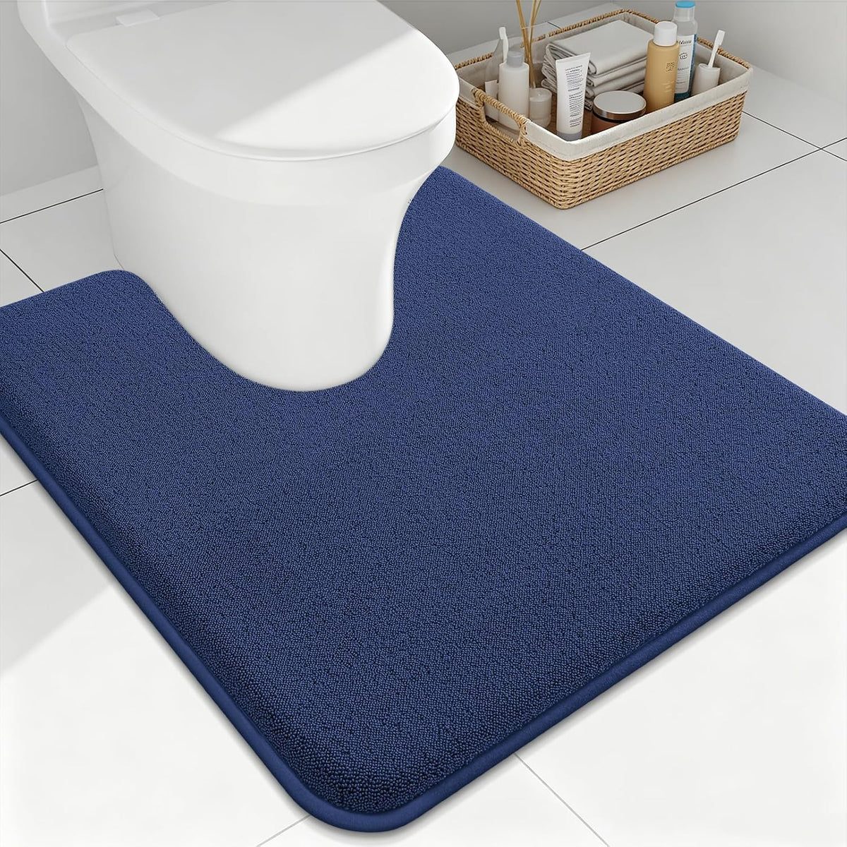 Memory Foam Bath Mat 30x20, Extra Soft Absorbent Bathroom Rugs - Colors B