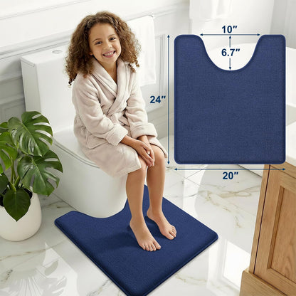 Memory Foam Bath Mat 30x20, Extra Soft Absorbent Bathroom Rugs - Colors B