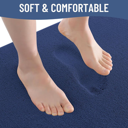 Memory Foam Bath Mat 30x20, Extra Soft Absorbent Bathroom Rugs - Colors B