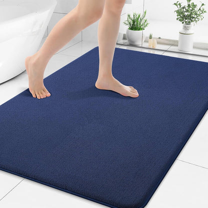 Memory Foam Bath Mat 30x20, Extra Soft Absorbent Bathroom Rugs - Colors B