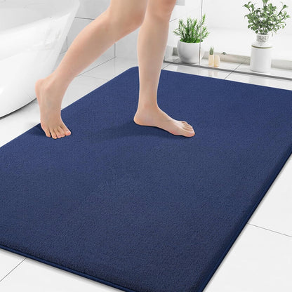 Memory Foam Bath Mat 30x20, Extra Soft Absorbent Bathroom Rugs - Colors B