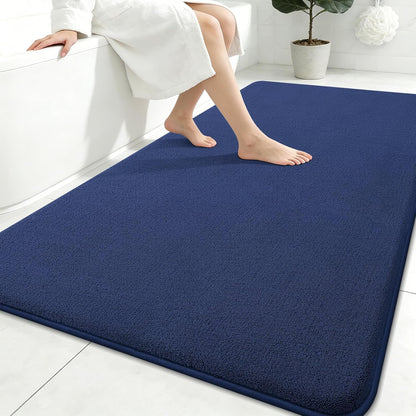Memory Foam Bath Mat 30x20, Extra Soft Absorbent Bathroom Rugs - Colors B