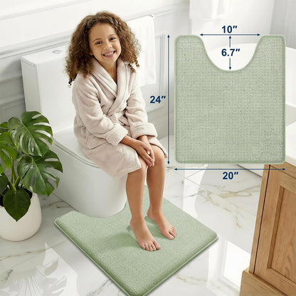 Memory Foam Bath Mat 30x20, Extra Soft Absorbent Bathroom Rugs - Colors B