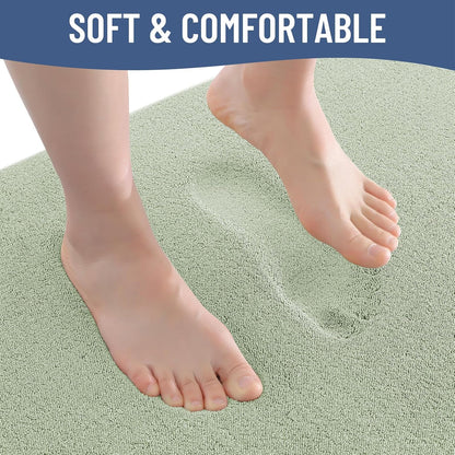 Memory Foam Bath Mat 30x20, Extra Soft Absorbent Bathroom Rugs - Colors B
