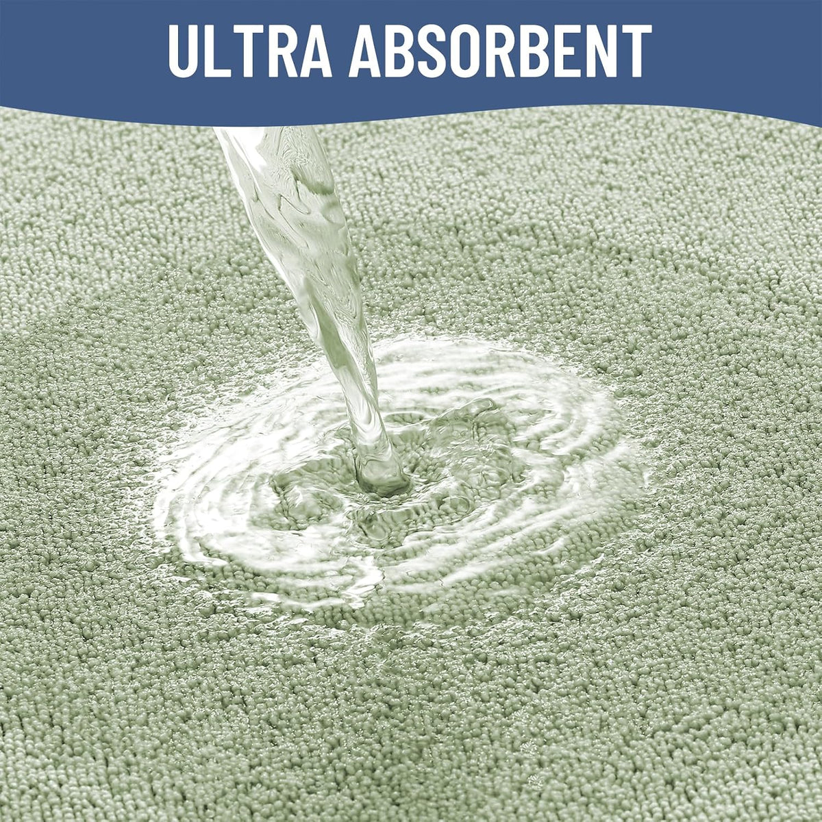 Memory Foam Bath Mat 30x20, Extra Soft Absorbent Bathroom Rugs - Colors B