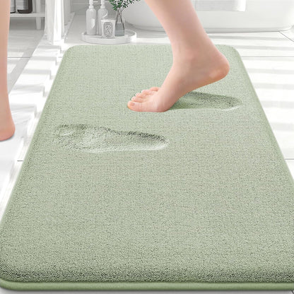 Memory Foam Bath Mat 30x20, Extra Soft Absorbent Bathroom Rugs - Colors B