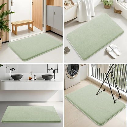 Memory Foam Bath Mat 30x20, Extra Soft Absorbent Bathroom Rugs - Colors B