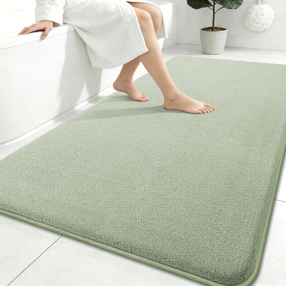 Memory Foam Bath Mat 30x20, Extra Soft Absorbent Bathroom Rugs - Colors B