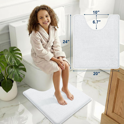 Memory Foam Bath Mat 30x20, Extra Soft Absorbent Bathroom Rugs - Colors B