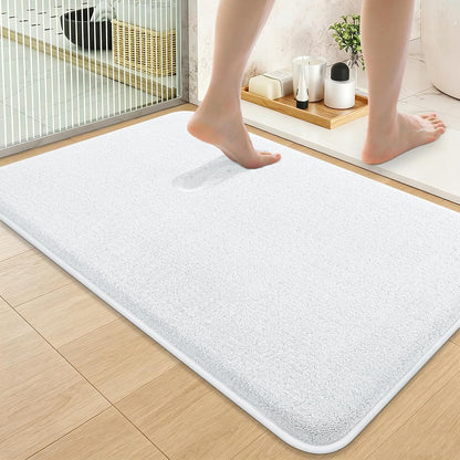 Memory Foam Bath Mat 30x20, Extra Soft Absorbent Bathroom Rugs - Colors B